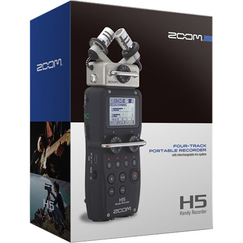 Zoom H5 4-Input / 4-Track Portable Handy Recorder with Interchangeable X/Y Mic