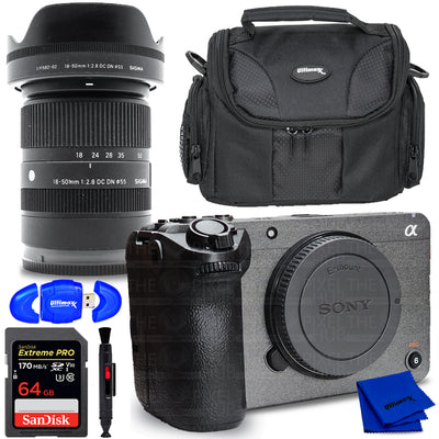 Sony FX30 Digital Cinema Camera and Sigma 18-50mm DC DN Contemporary Lens Kit