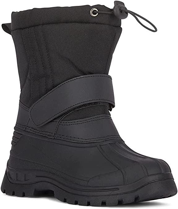 AQUAKIX Schwarzer Schneestiefel mit Knebelverschluss (J7)
