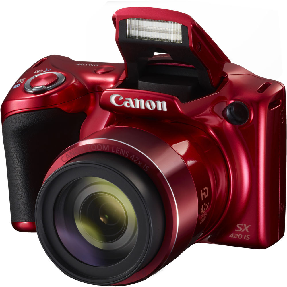 Canon PowerShot SX420 IS 20MP Digitalkamera (Rot) 1069C001 - 12-teiliges Zubehörset