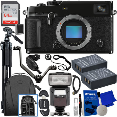 Spiegellose Kamera FUJIFILM X-Pro3 (nur Gehäuse, schwarz) – 14-teiliges Zubehörpaket