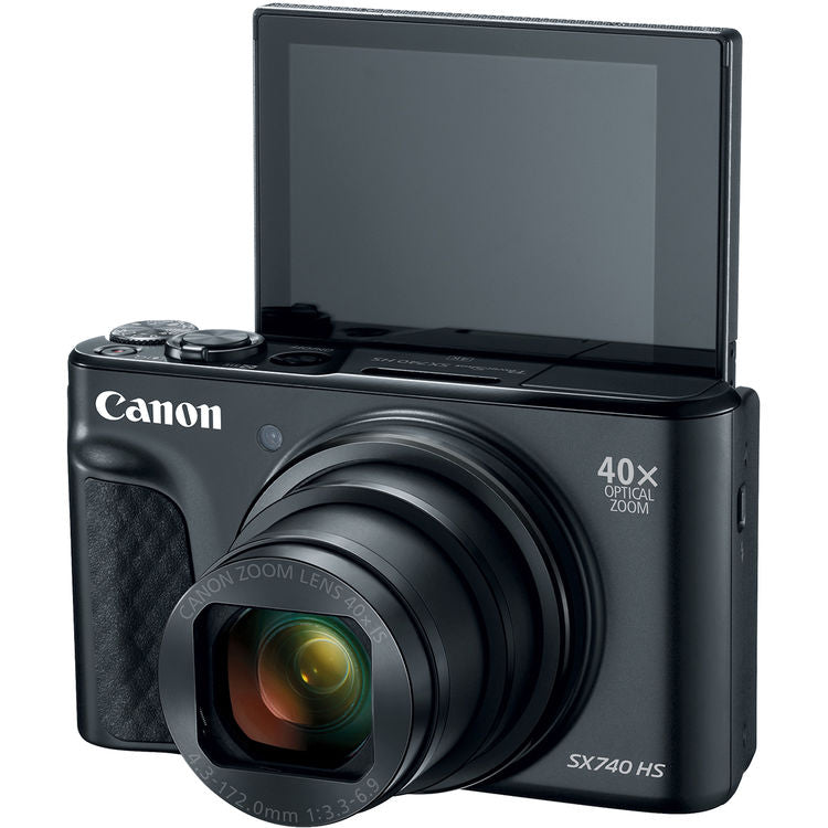 Picture 1 of 7
Canon PowerShot SX740 HS Digital Camera (Black) 2955C001 - 7PC Accessory Bundle