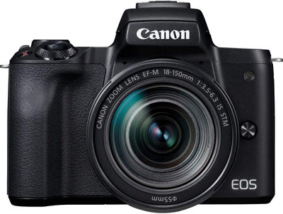 Canon EOS M50 Mark II spiegellose Kamera mit 18-150 mm IS STM (Schwarz) 7-teiliges Paket