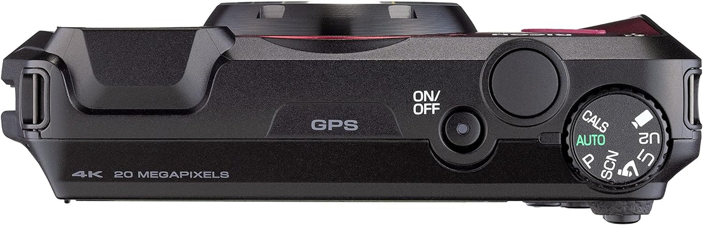 Bild 1 von 6
RICOH WG-7 Digitalkamera Robuste, wasserdichte und staubdichte 4K-Webcam (rot) im Paket