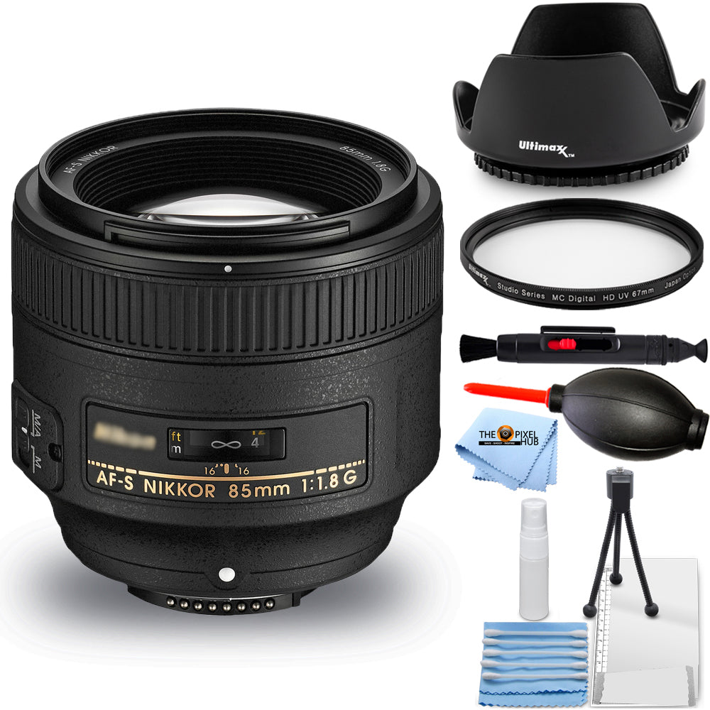 Nikon AF-S NIKKOR 85mm f/1.8G Objektiv 2201 - Essential UV Filter Bundle