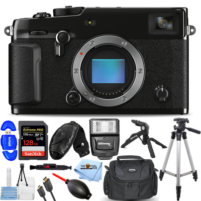 FUJIFILM X-Pro3 spiegellose Kamera (Schwarz) 600021381 - 12-teiliges Zubehörpaket
