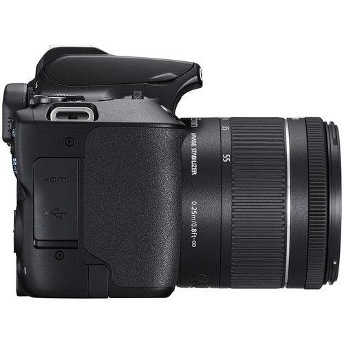 Canon EOS Rebel SL3 DSLR mit 18-55 mm und 55-250 mm Objektiv + 32 GB + großes Gehäuse