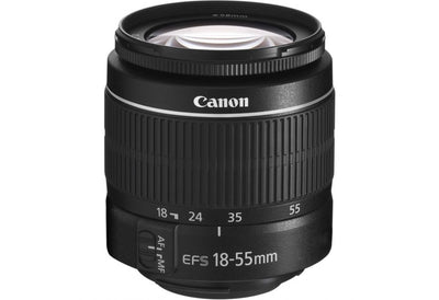 Canon EF-S 18-55mm f/3.5-5.6 III Camera Lens - WHITE BOX Bundle 4