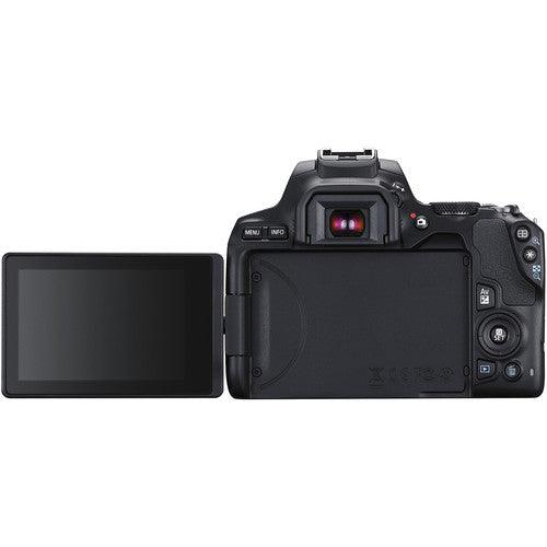 Canon EOS Rebel SL3 DSLR mit 18-55 mm und 55-250 mm Objektiv + 32 GB + großes Gehäuse