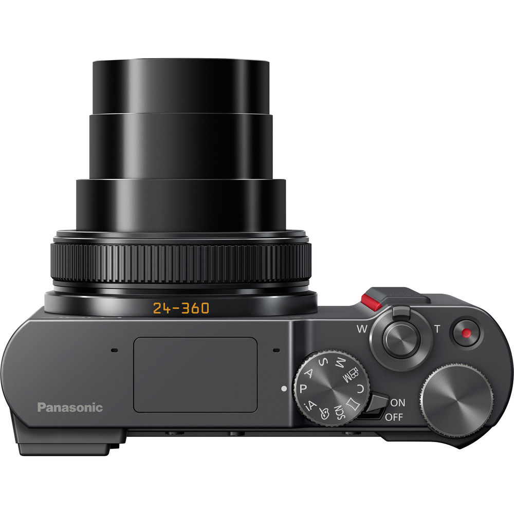 Panasonic LUMIX DC-TZ220D/ZS200D Digitalkamera (Silber) – 12-teiliges Zubehörpaket