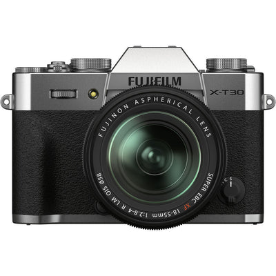 FUJIFILM X-T30 II spiegellose Kamera mit XF 18–55 mm f/2,8–4 R LM OIS-Objektiv (Silber)