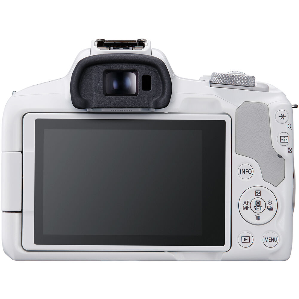 Bild 1 von 7
Canon EOS R50 spiegellose Kamera mit 18-45 mm und 55-210 mm Objektiven (weiß) im Paket