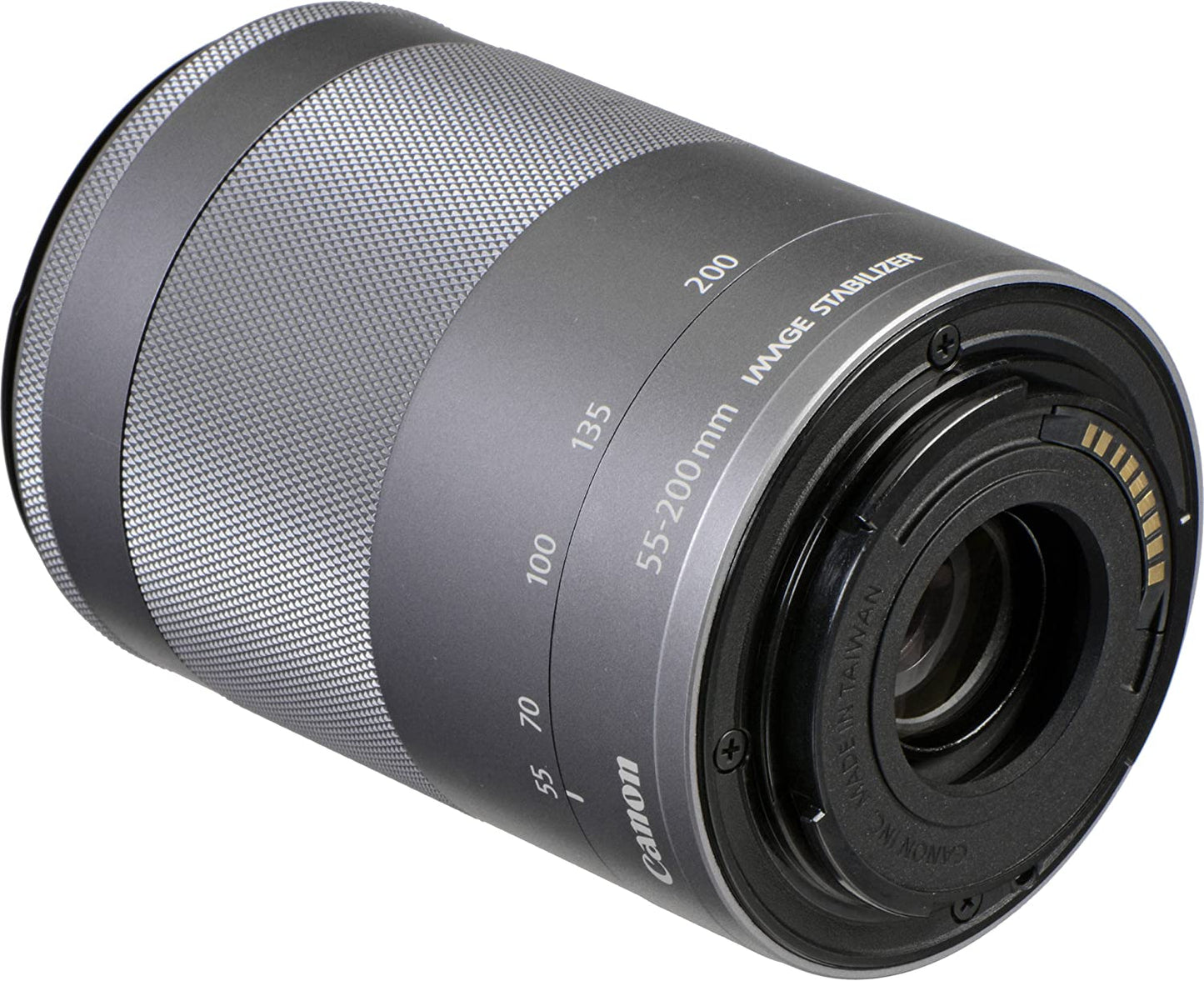 Canon EF-M 55-200mm f/4.5-6.3 IS STM Objektiv (Silber) im Bundle – Neu in weißer Box