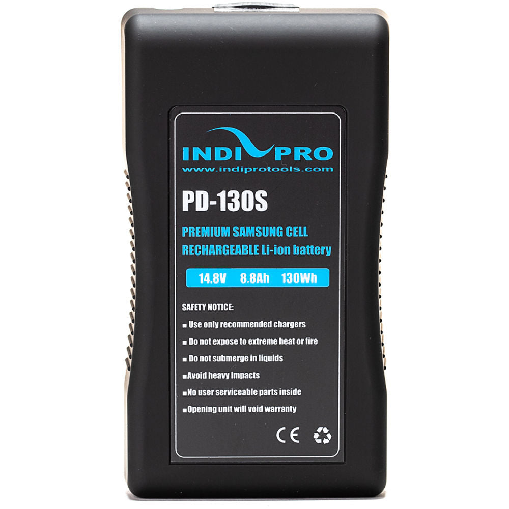 Kompakter 130-Wh-V-Mount-Lithium-Ionen-Akku von IndiPRO Tools – PD130S