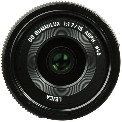 Panasonic Leica DG Summilux 15mm f/1.7 ASPH. Lens (Black) - Filter Kit Bundle