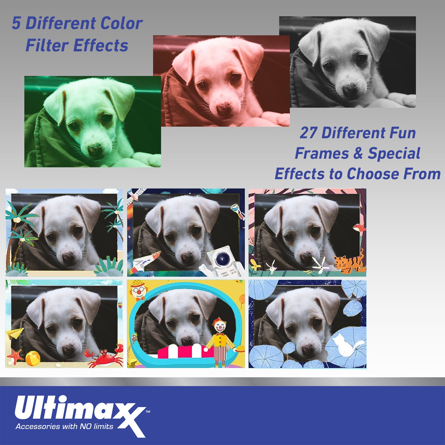 Ultimaxx Digitaler Videorecorder, Kamera (blau), für Kinder und Jugendliche im Alter von 8–12 Jahren, Anfänger, mit Spielen, 32 GB Micro SD, Weihnachtsgeschenk