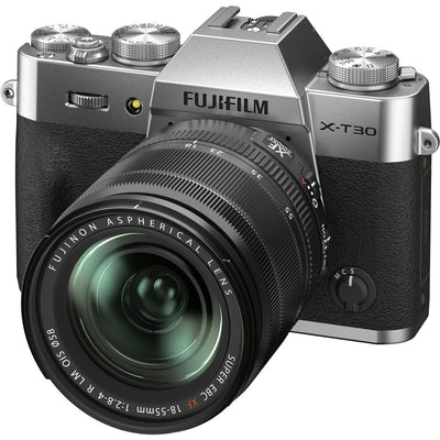 FUJIFILM X-T30 II spiegellose Kamera mit XF 18–55 mm f/2,8–4 R LM OIS-Objektiv (Silber)