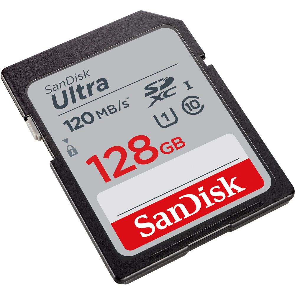 SanDisk 128 GB Ultra SDHC UHS-I / Klasse 10 Speicherkarte 120 MB/s SDSDUN4-128G-GN6IN
