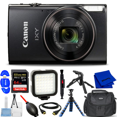 Canon Kompakt-Digitalkamera IXY650 (Schwarz) IXY650BK - 12-teiliges Zubehörpaket