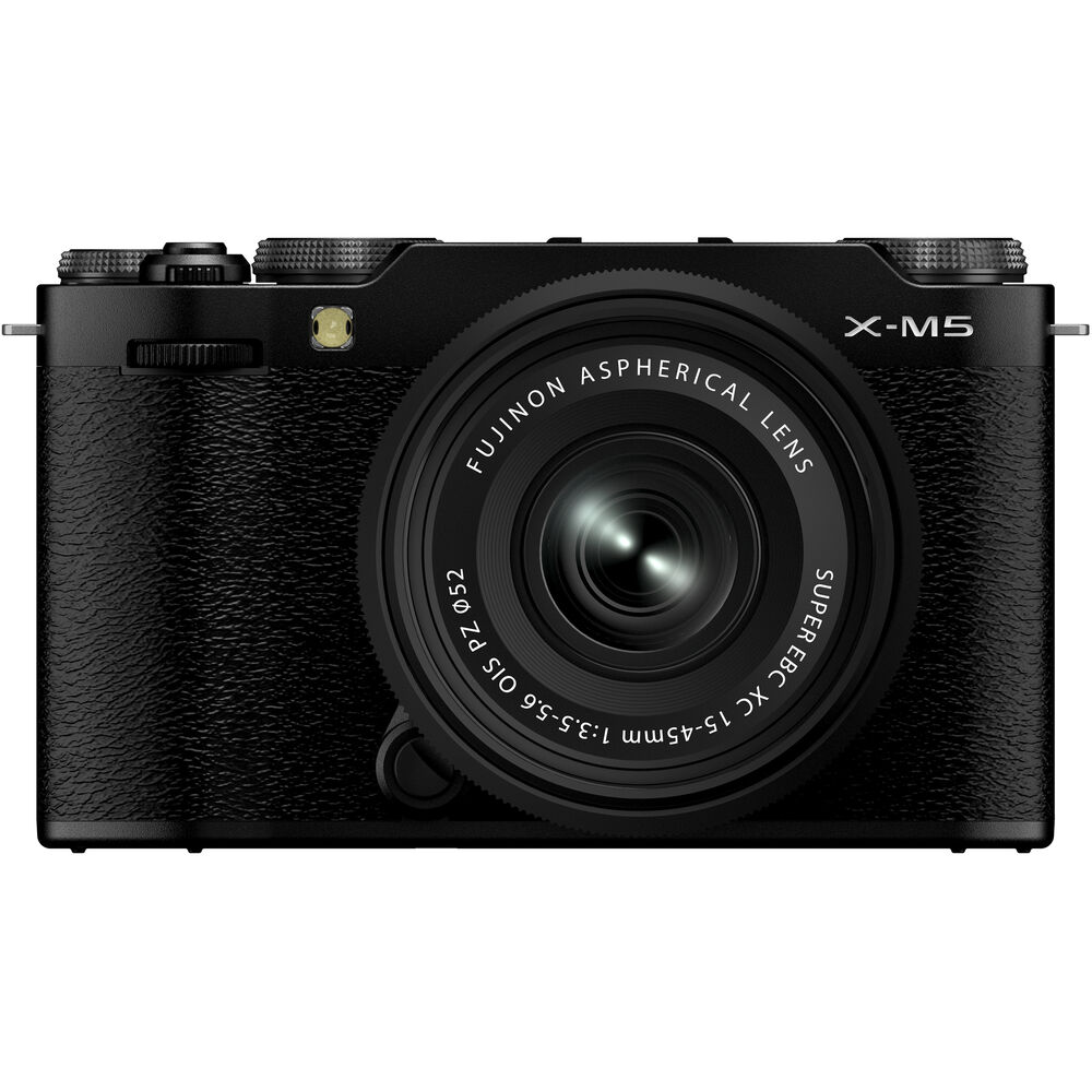 FUJIFILM X-M5 spiegellose Kamera mit XC 15–45 mm f/3,5–5,6 Objektiv (schwarz) – 1690073