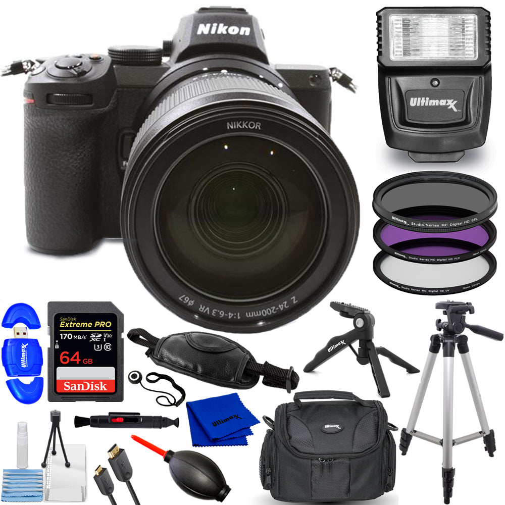 Nikon Z5 Mirrorless Digital Camera with 24-200mm Lens 1641 - 17PC Accessory Kit Nikon