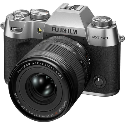 FUJIFILM X-T50 Mirrorless Camera with XF 16-50mm f/2.8-4.8 Lens Silver 16828595