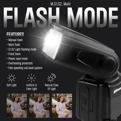 Universal Auto Flash w/ LCD Display by Ultimaxx, Slave Mode, Carry Pouch Ultimaxx