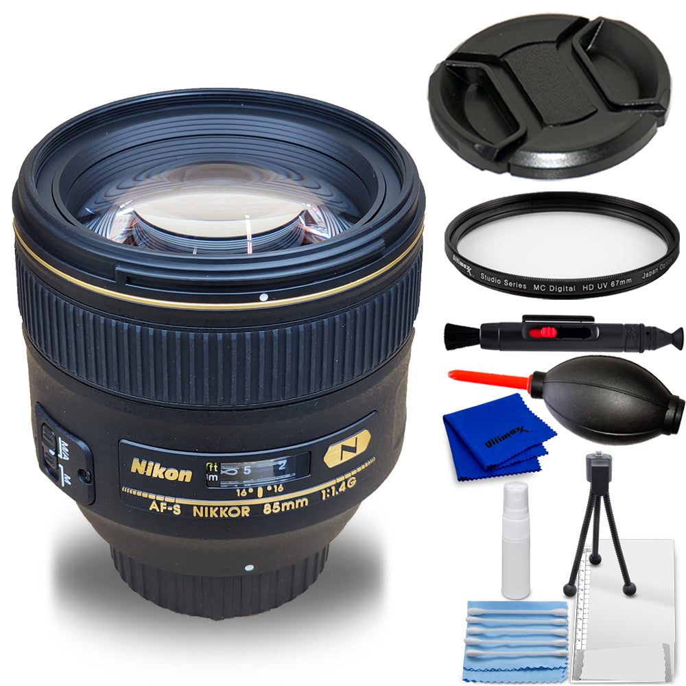 Nikon AF-S NIKKOR 85mm f/1.4G Lens for Nikon F 2195 - Essential UV Filter Bundle Nikon