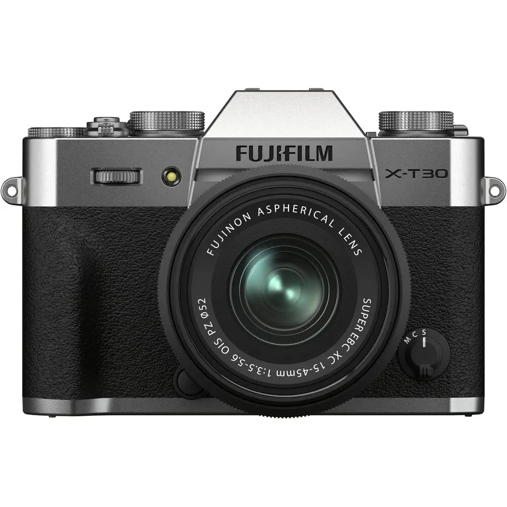 FUJIFILM X-T30 II Mirrorless Camera with XC 15-45mm OIS PZ Lens (Silver) Bundle Fujifilm