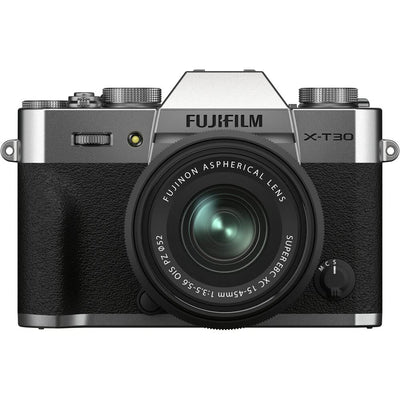 FUJIFILM X-T30 II Mirrorless Camera with XC 15-45mm OIS PZ Lens (Silver) Bundle Fujifilm