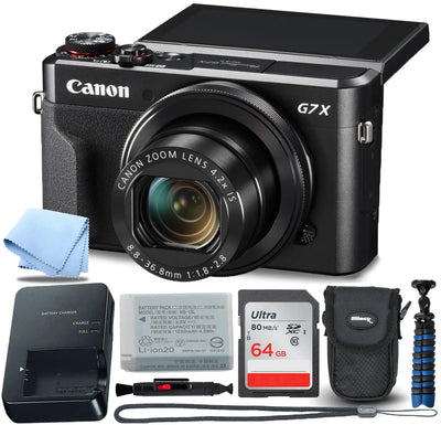 Canon PowerShot G7 X Mark II Digital Camera 1066C001 + 64GB + Tripod Bundle Canon