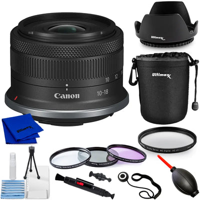 Canon RF-S 10-18mm f/4.5-6.3 IS STM Lens (Canon RF) 6262C002 - 7PC Bundle Canon