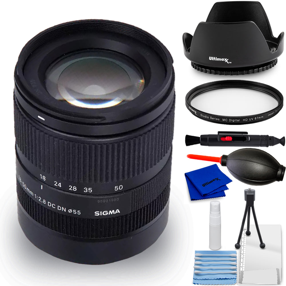 Sigma 18-50mm f/2.8 DC DN Contemporary Lens for Leica L 585969 - 7PC Bundle