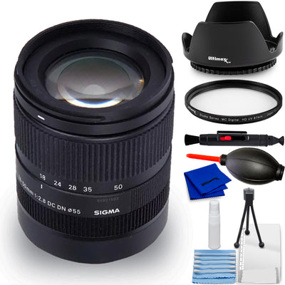 Sigma 18-50 mm f/2,8 DC DN Contemporary-Objektiv für Leica L 585969 – 7-teiliges Paket