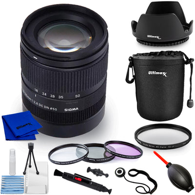 Sigma 18-50 mm f/2,8 DC DN Contemporary-Objektiv für Leica L 585969 – 7-teiliges Paket