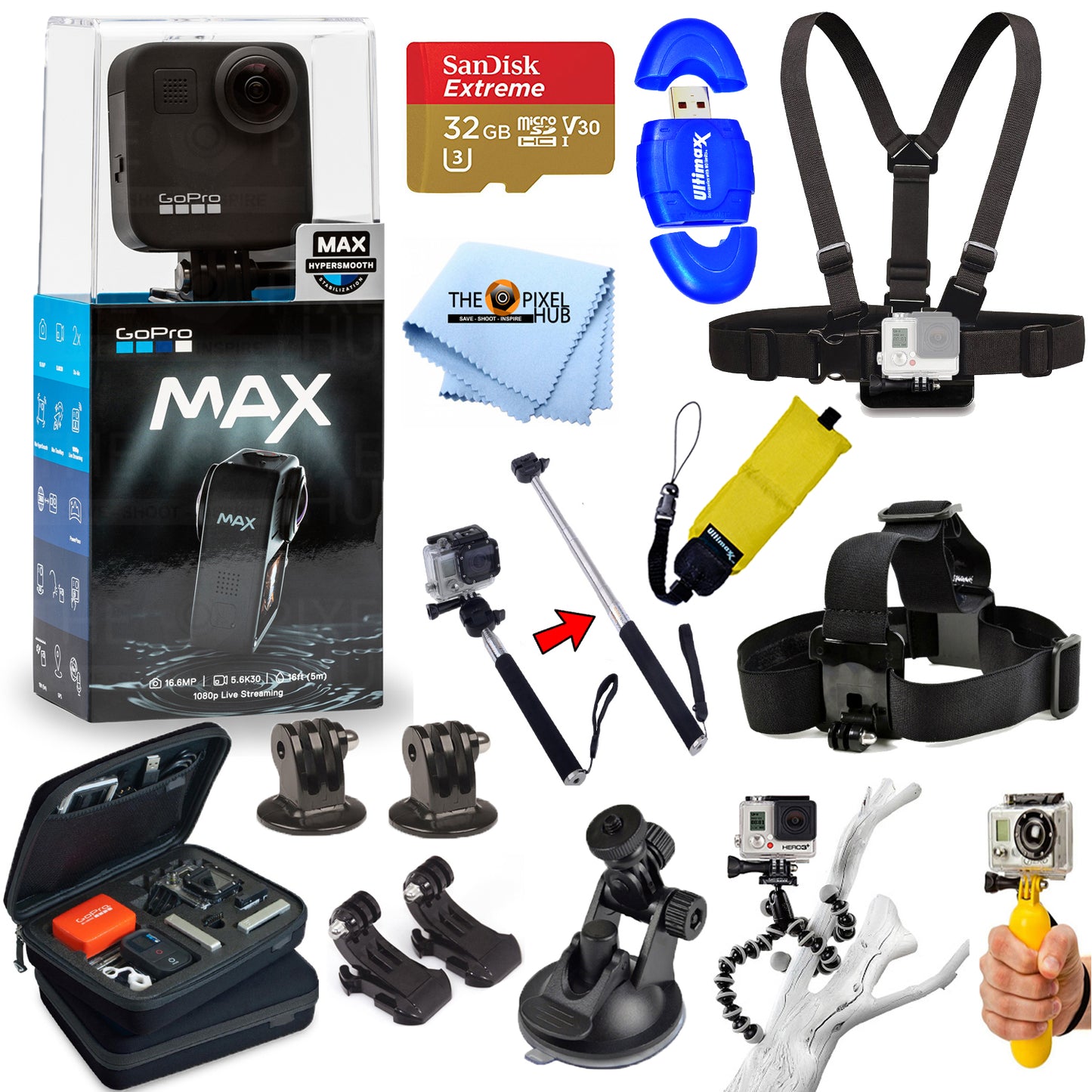 GoPro MAX 360 Action Camera - Frustration Free Packaging - 32GB Bundle