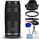 Canon RF 75-300mm f/4-5.6 Lens 7155C002 - 7PC Accessory Bundle Canon