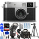FUJIFILM X half Digital Camera (Silver) 16954095 - 12PC Accessory Bundle Fujifilm