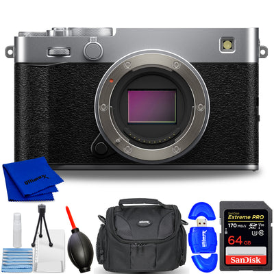 FUJIFILM X-E5 Mirrorless Camera Body (Silver) 16949923 - 7PC Accessory Bundle