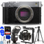FUJIFILM X-E5 Mirrorless Camera Body (Silver) 16949923 - 10PC Accessory Bundle