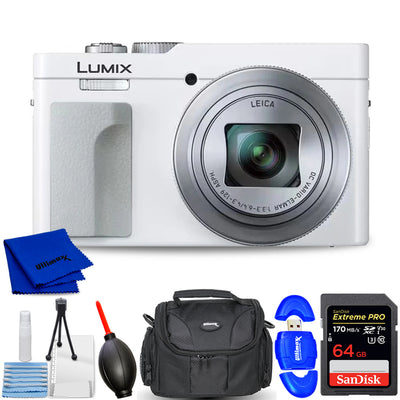 Panasonic TZ99/ZS99 Digital Camera (White) - 7PC Accessory Bundle