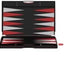 Lucite Acrylic Backgammon Set 18" Large Premium Board and Pieces (Black/Red) Ready Covers