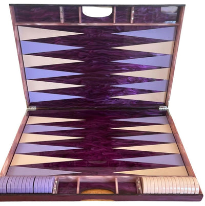 Lucite Acrylic Backgammon Set 18" Large Premium Board and Pieces