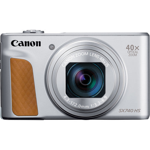 Canon PowerShot SX740 HS Digital Camera (Silver) 2956C001 - 12PC Accessory Kt