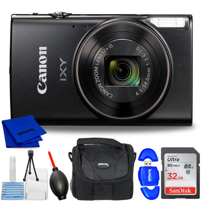 Canon Compact Digital Camera IXY 650 HS M (Black) 7280C001 - 7PC Accessory Kit