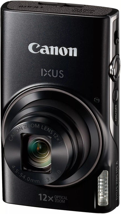 Canon IXUS 285 HS A Digital Camera (Black) - 7PC Accessory Bundle Canon