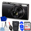 Canon IXUS 285 HS A Digital Camera (Black) - 7PC Accessory Bundle Canon