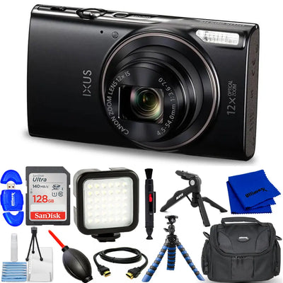 Canon IXUS 285 HS A Digital Camera (Black) - 12PC Accessory Bundle Canon