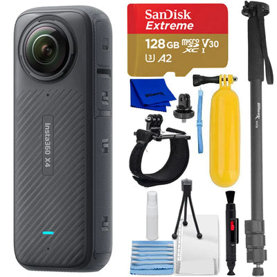 Insta360 X5 360° 8K 49' Waterproof, 72MP Photos Action Camera Essential Bundle
