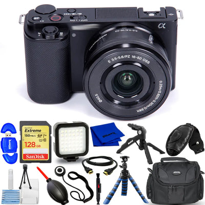 Sony ZV-E10 Mirrorless Camera with 16-50mm II Lens (Black) 14PC Accessory Bundle